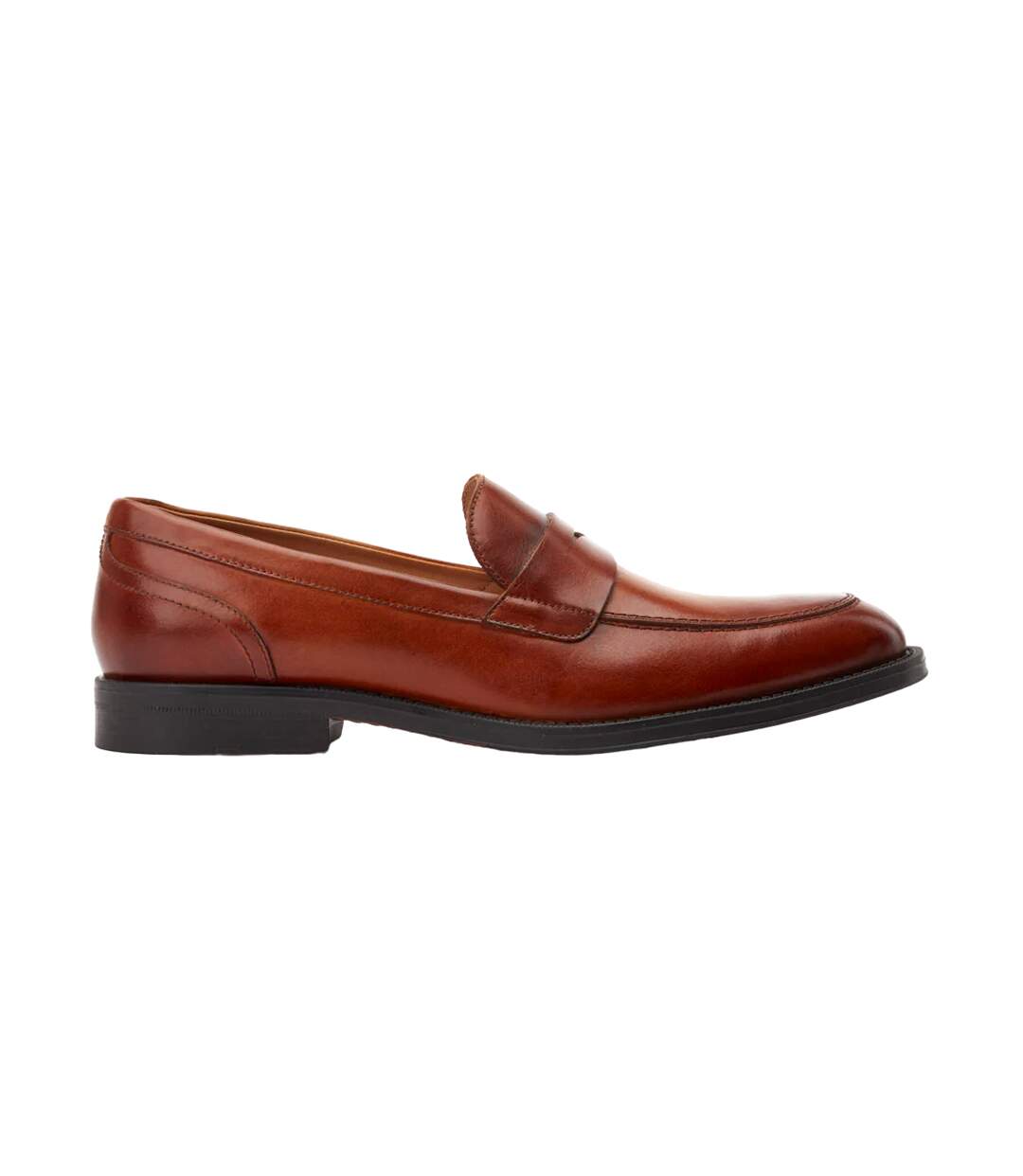 Mens Kennedy Leather Loafers Burnt Tan Base London-4