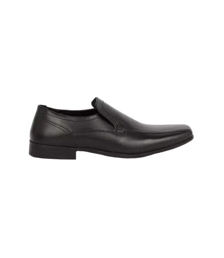 Debenhams Mens Jeremy Leather Slip-on Casual Shoes (Black) - UTDH6064