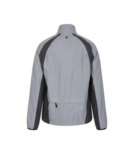 Womens/ladies shine reflective waterproof jacket silver Mountain Warehouse