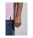 Mens miles pique organic polo shirt pink Weird Fish-4