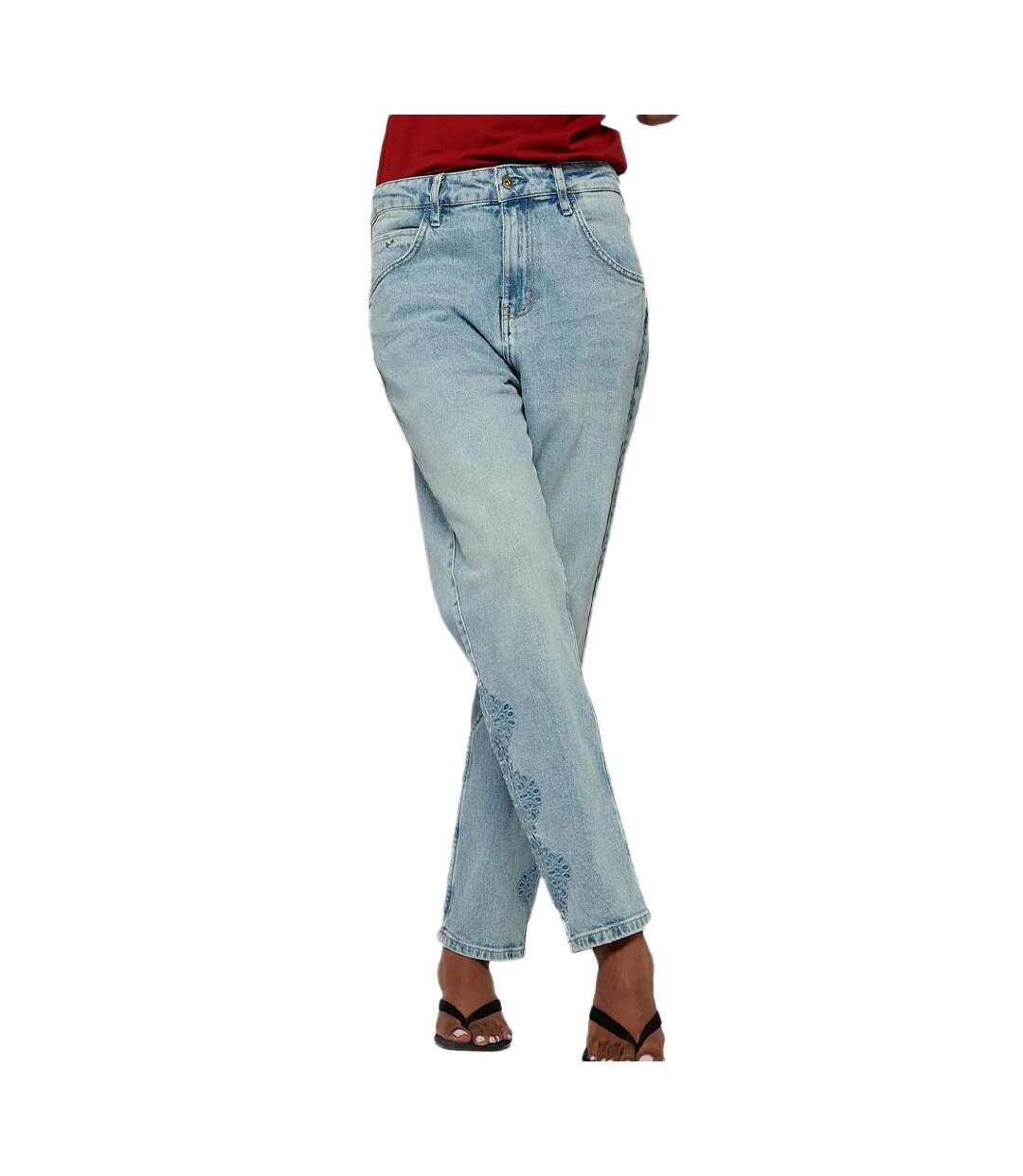 Jean mom bleu clair femme kaporal brenah-1