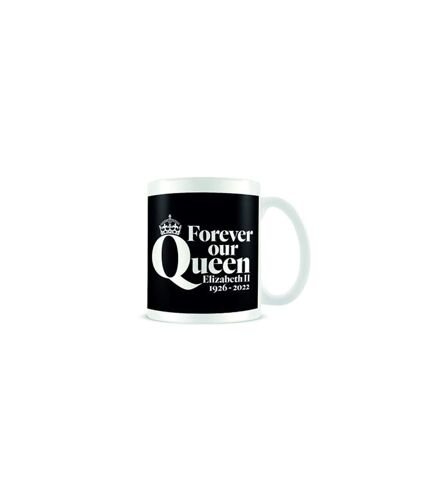 Queen Elizabeth II Forever Our Queen Mug (Black/White) (One Size) - UTBS3304