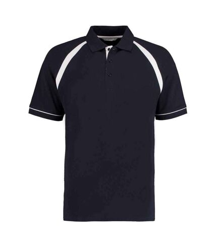 Polo oak hill homme bleu marine / blanc Kustom Kit