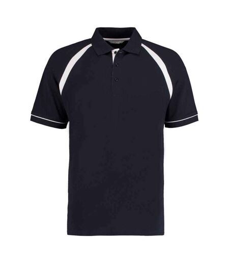 Polo oak hill homme bleu marine / blanc Kustom Kit