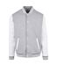 Veste Basic College Homme Gris Chiné Blanc Build Your Brand-2