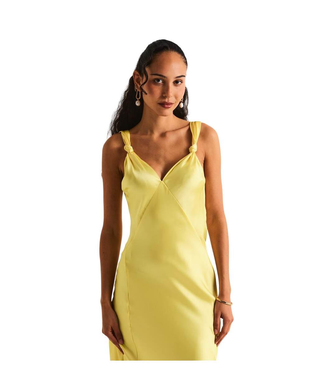 Womens/ladies Satin Maxi Dress Lemon Never Fully Dressed-4