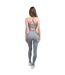Womens/ladies Ribbed Sports Bra Grey SikSilk-3