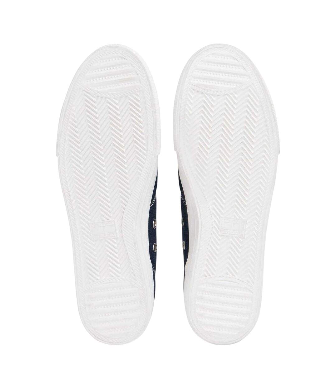 Mens Canvas Flat Trainers Night Navy Tommy Jeans-4