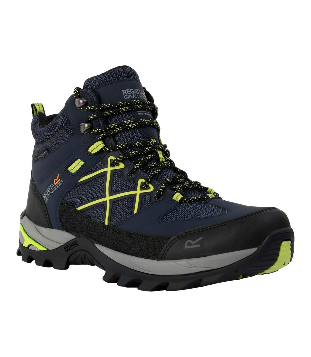 Mens Samaris Iii Walking Boots Navy Lime Punch Regatta-1
