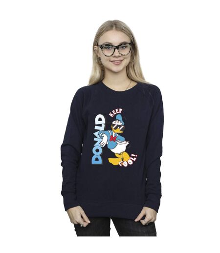 Disney Sweatshirt cool Donald Duck Femme/Ladies (Bleu marine) - UTBI28450