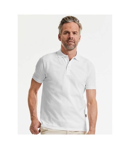 Polo manches courtes homme blanc Russell