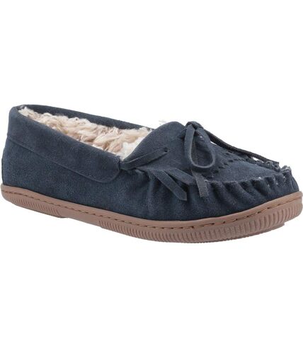 Hush Puppies Womens/Ladies Addy Slip On Leather Slipper (Navy) - UTFS6638