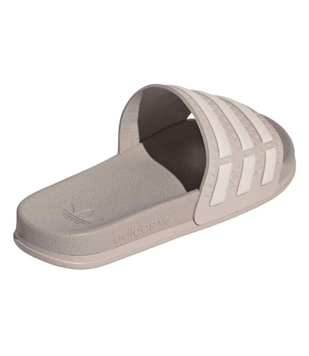 Womens/ladies Adilette Flat Sandals Taupe Adidas-2