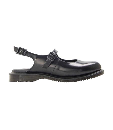 Womens/ladies Madaline Leather Sling Back Mary Janes Black Dr Martens