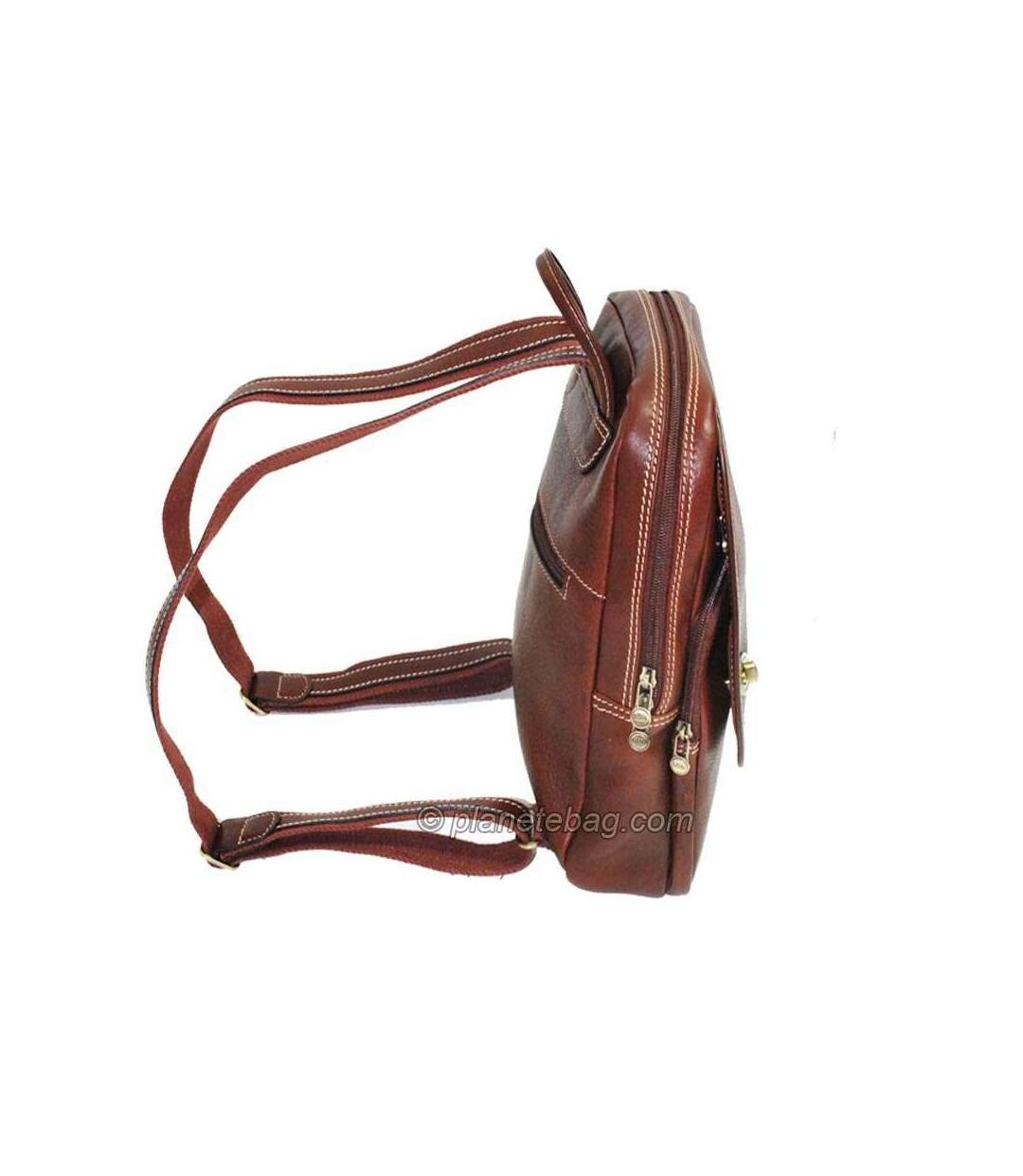 Katana - Sac à dos de ville femme en cuir - chocolat - 2351-5