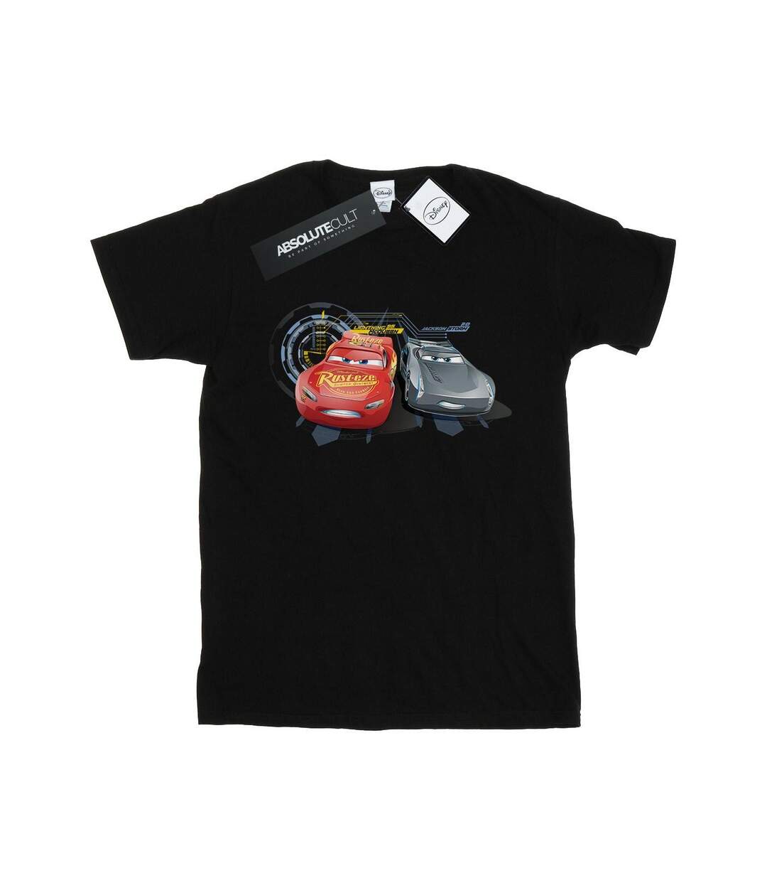 Disney - T-shirt CARS LIGHTNING VS STORM - Femme (Noir) - UTBI16157-1
