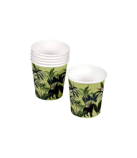 Lot de 10 Gobelets en Carton Palmeraie 23cl Vert