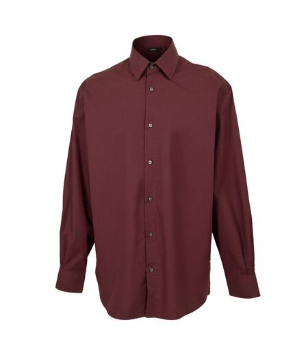 Mens Oxford Point Collar Shirt Brown Boss