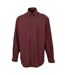 Mens Oxford Point Collar Shirt Brown Boss-1