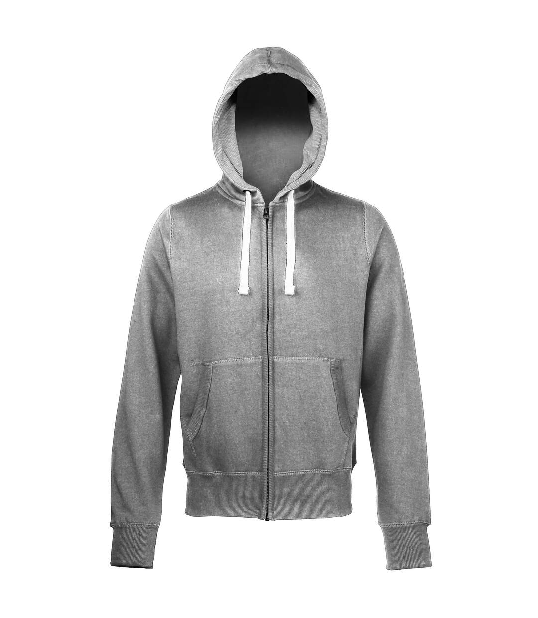 Sweatshirt à capuche et fermeture zippée homme gris foncé Awdis