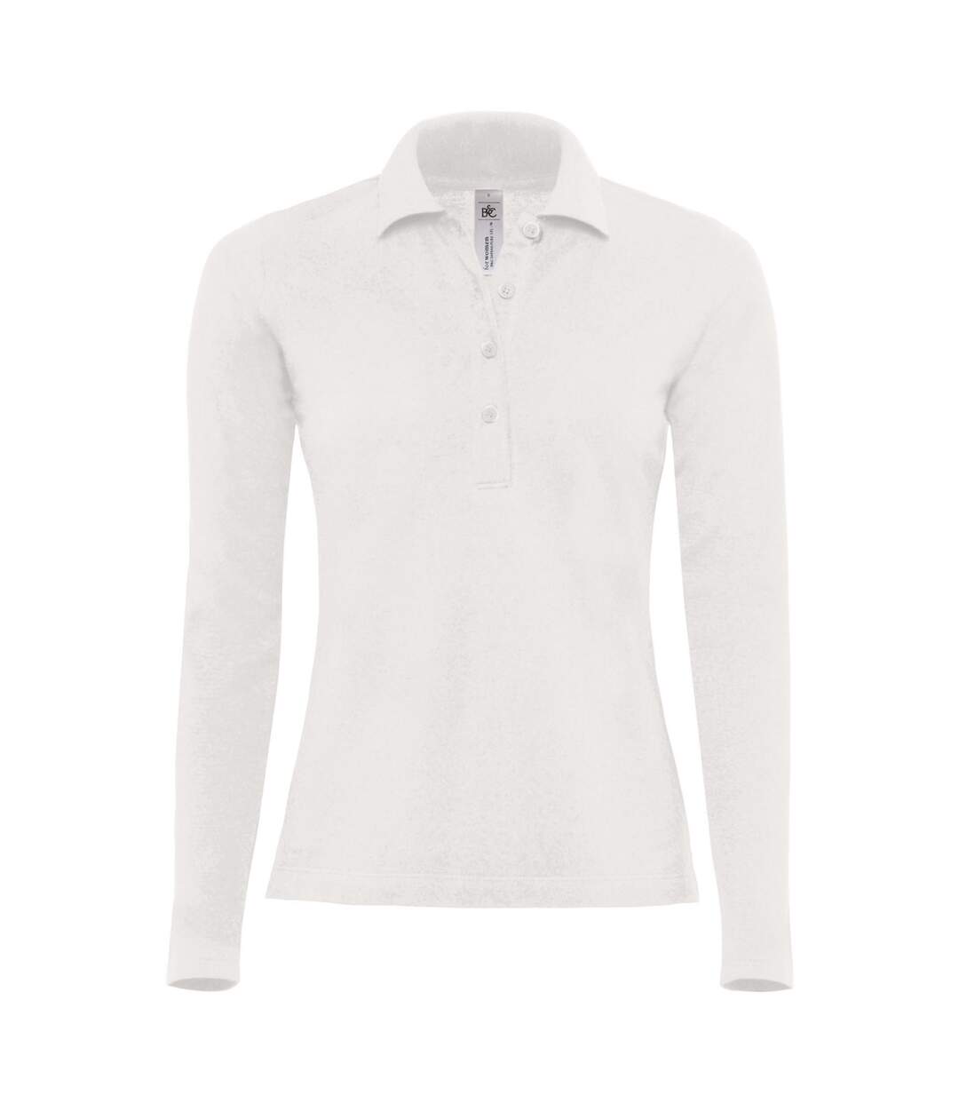 Polo femme manches longues - PW456 - blanc-1