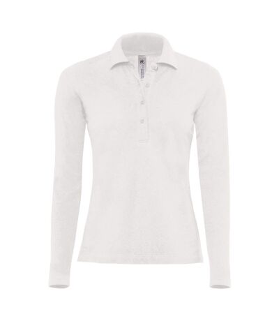 Polo femme manches longues - PW456 - blanc