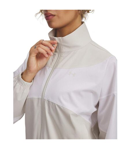 Womens/ladies Rival Woven Lightweight Relaxed Fit Jacket White Under Armour
