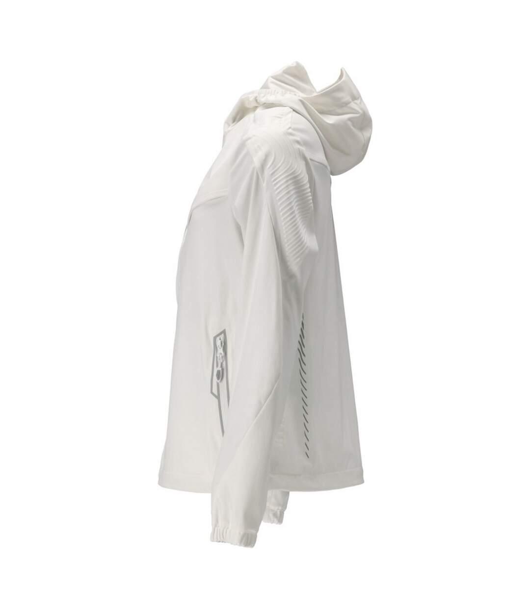 Womens/ladies Customised Stretch Hooded Jacket White Mascot-4