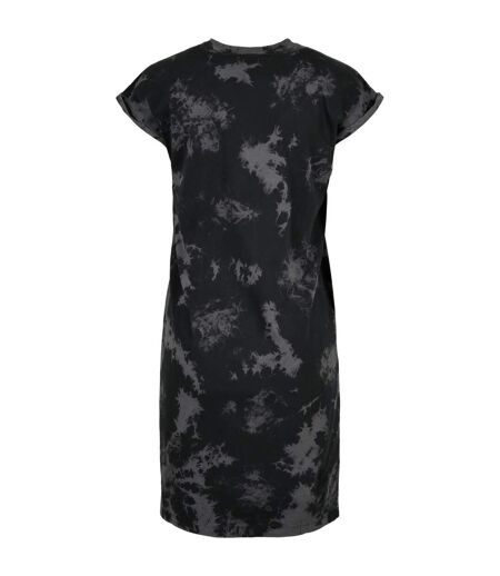 Womens/ladies Bleached Dress Black Grey Urban Classics