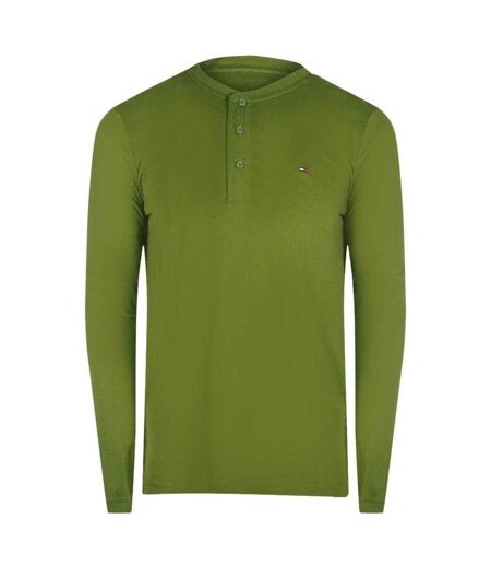 T-shirt Manches Longues Homme Vert Tommy Hilfiger