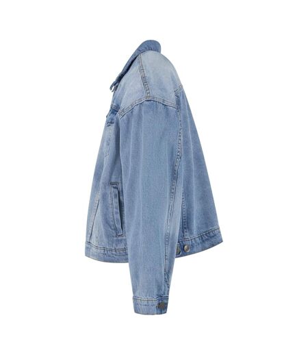 Veste En Jean Homme Nouveau Bleu Clair Délavé Build Your Brand