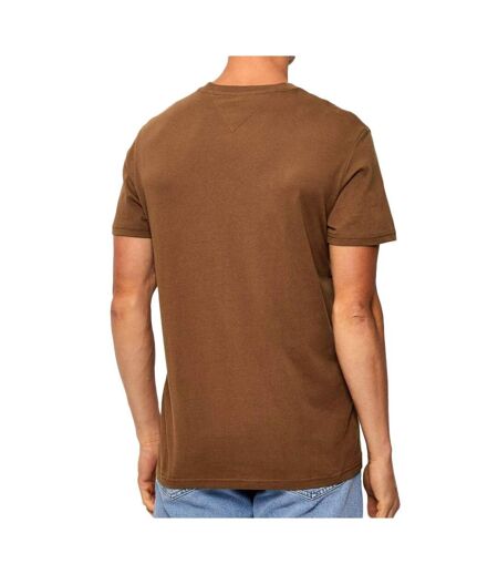 T-shirt marron homme tommy hilfiger tjm slim