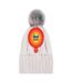 Bonnet Femme Tricot Thermique Slouch avec Pompon-2