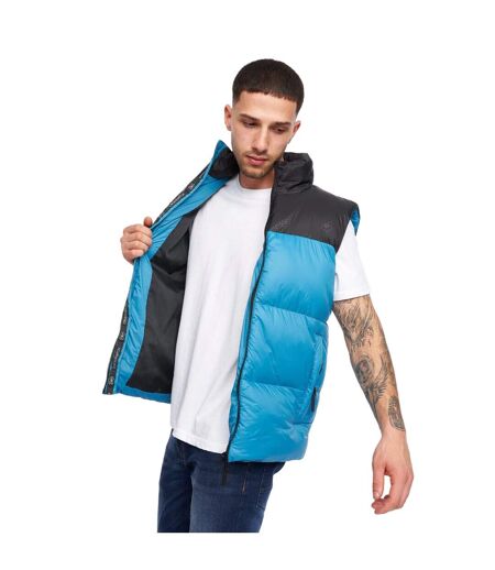 Mens demerley contrast panel vest petrol/black Crosshatch