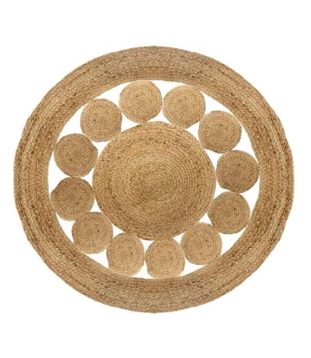 Tapis en Jute Ajouré 120cm Beige