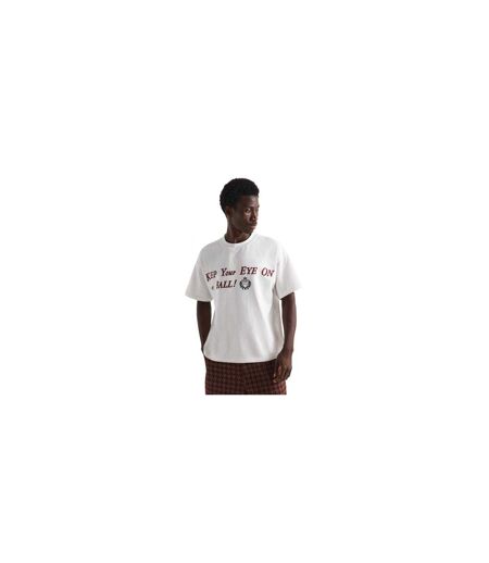 Mens Court Heavy Cotton Boxy T-shirt Off White Slazenger