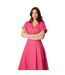 Robe mi-longue femme rose Principles