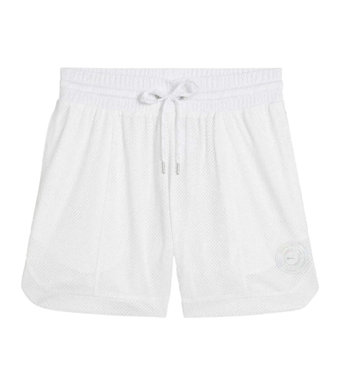 Womens/ladies Jersey Sweat Shorts  White Puma-2