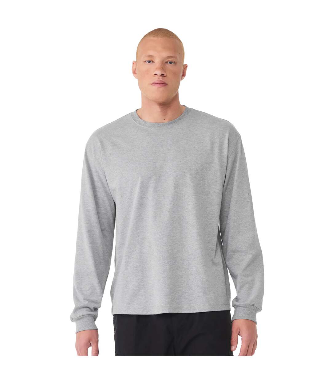 Unisex Adult Heavyweight Boxy Long-sleeved T-shirt Athletic Heather Bella + Canvas-3