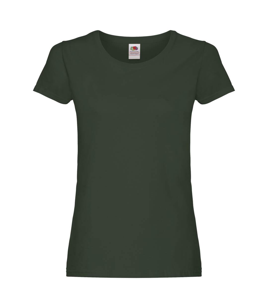 T-shirt Femme Vert Bouteille Fruit Of The Loom-1