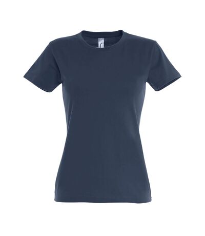 SOLS Womens/Ladies Imperial Heavy Short Sleeve T-Shirt (Denim) - UTPC291