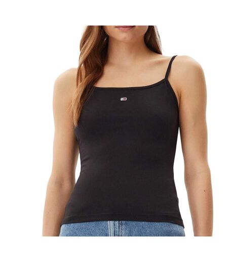 Top noir femme tommy jeans essential strap