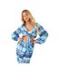 Womens/ladies Balloon Sleeve Crop Top Blue Missy Empire-1