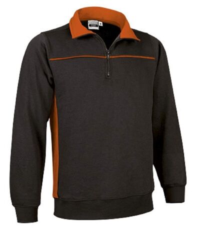 Sweat bicolore - Homme - réf THUNDER - noir et orange