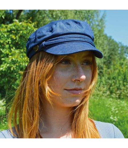 Ladies Cotton Peaked Denim Baker Boy Hat