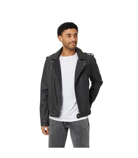 Veste Motard Coney Homme Noir Brave Soul