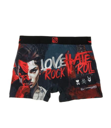 Boxer marine/rouge homme freegun love hate rock - l