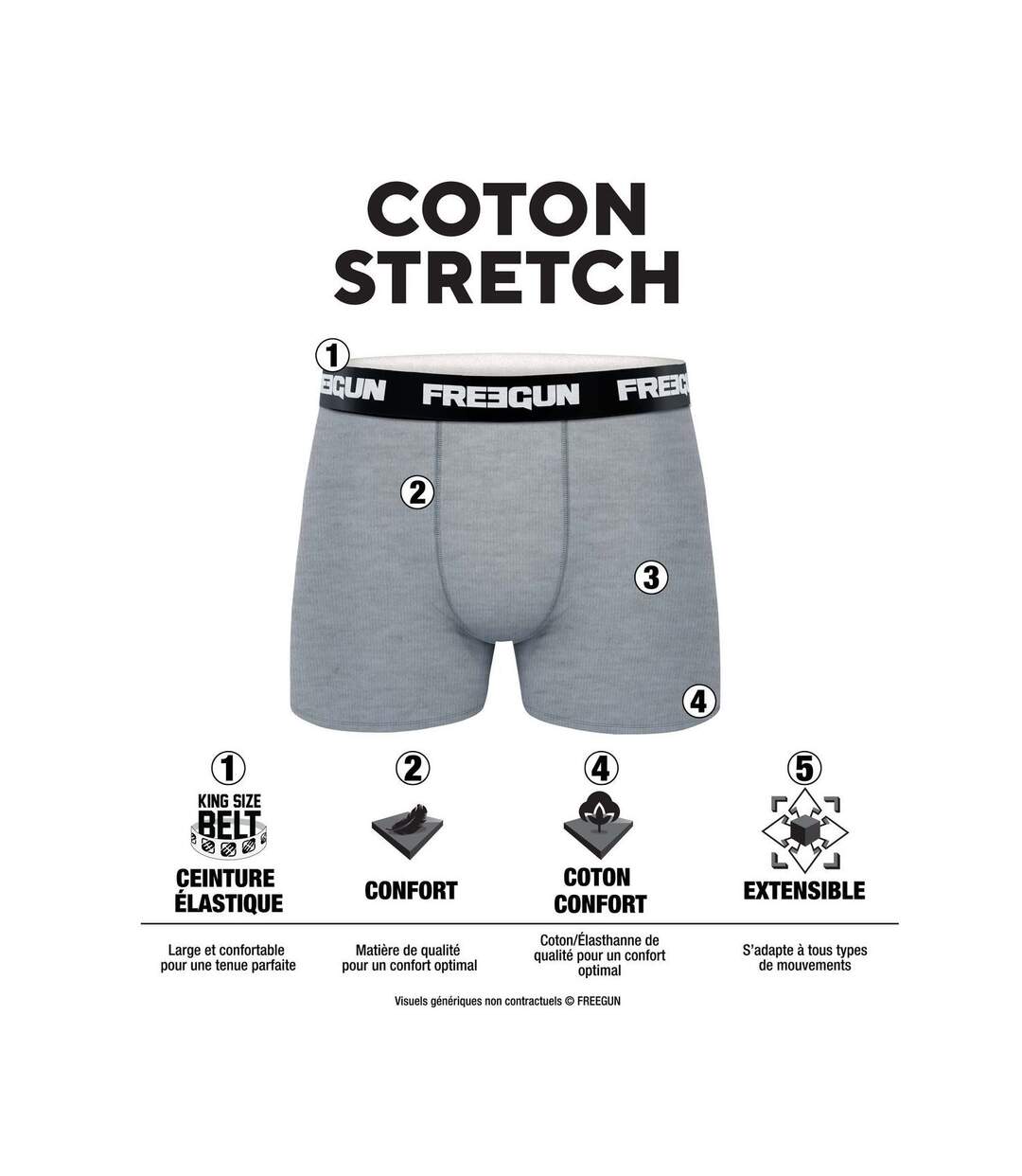 Lot de 3 boxers homme Freegun Freegun-2
