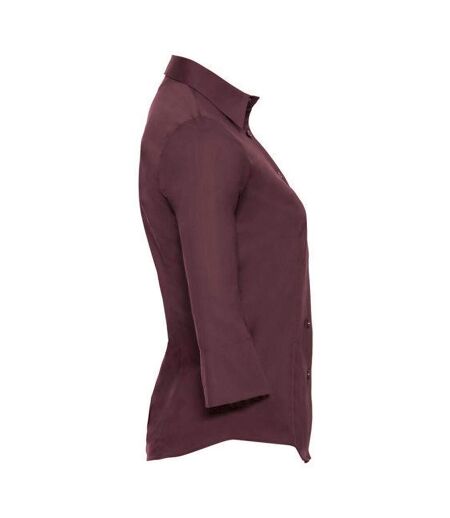 Collection Chemisier À Manches 3/4 Femme Bordeaux Russell