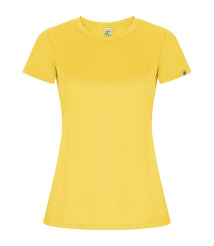 Womens/ladies imola sports t-shirt yellow Roly